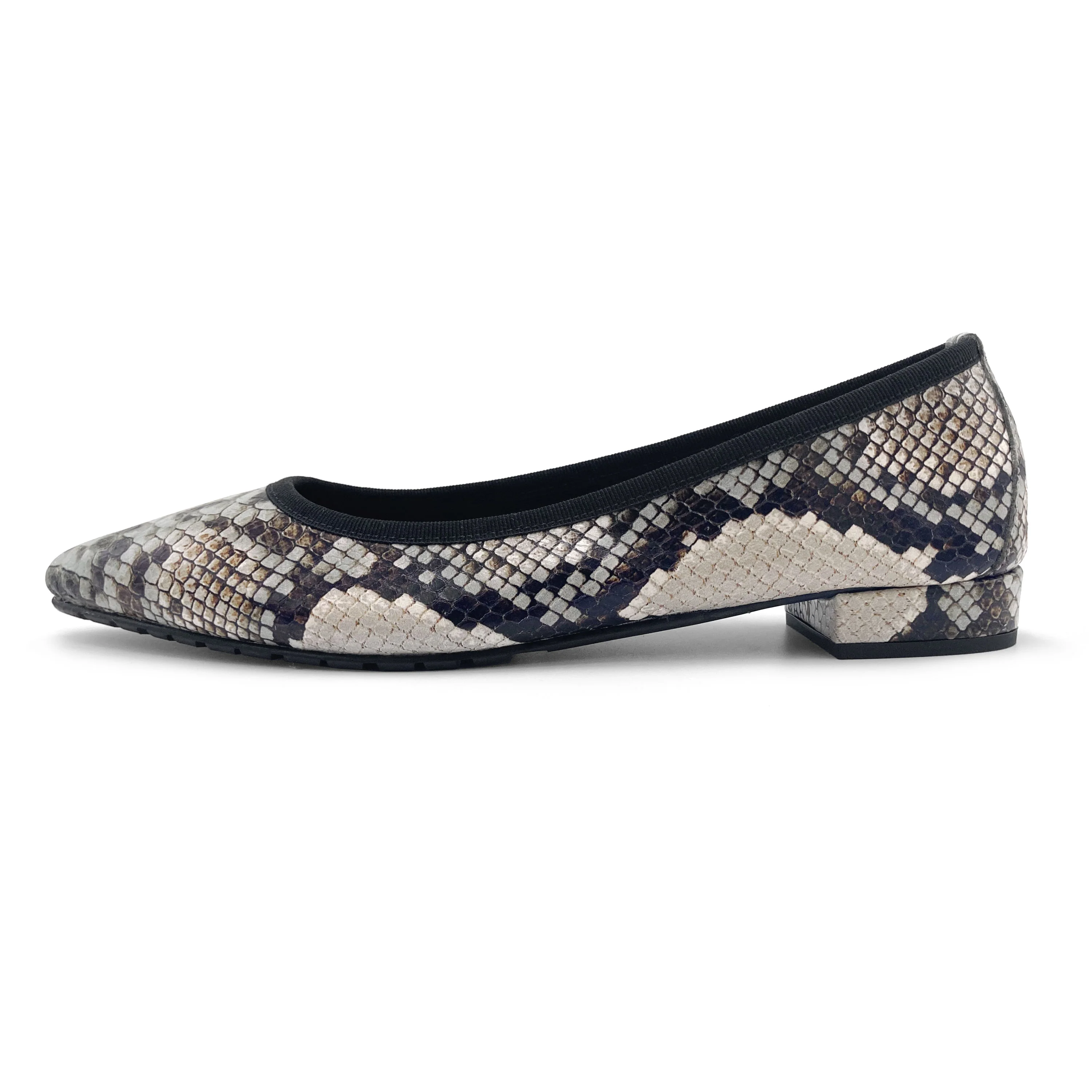 Ballerine a punta animalier pitonate in pelle - Image 4
