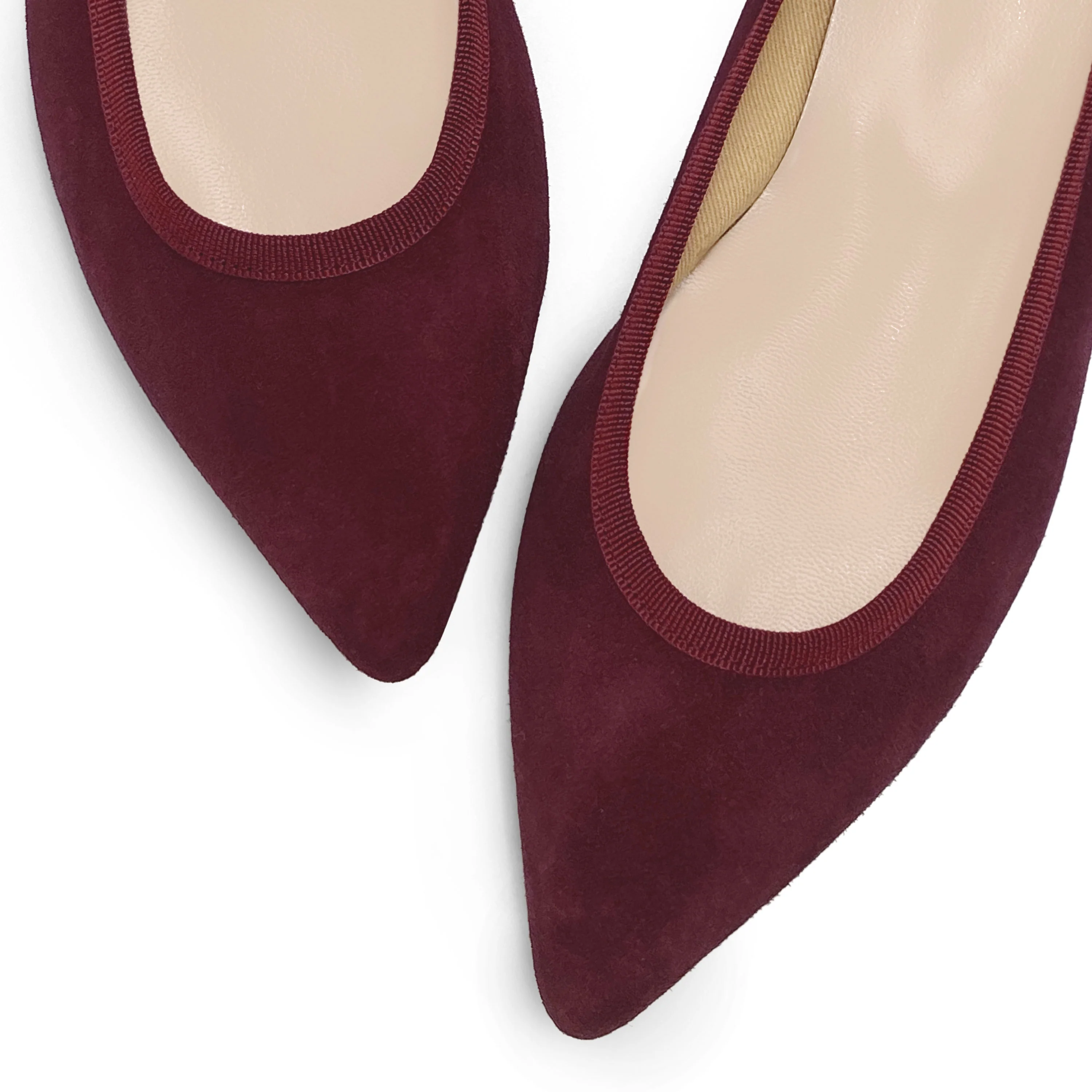 Ballerine a punta bordeaux in camoscio - Image 3