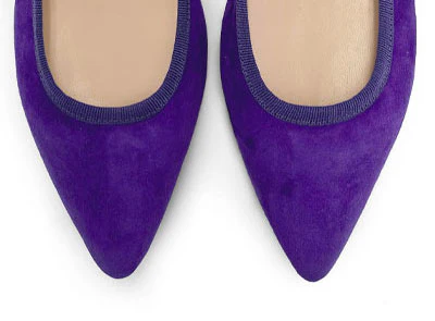 Ballerine a punta viola in camoscio - Image 5