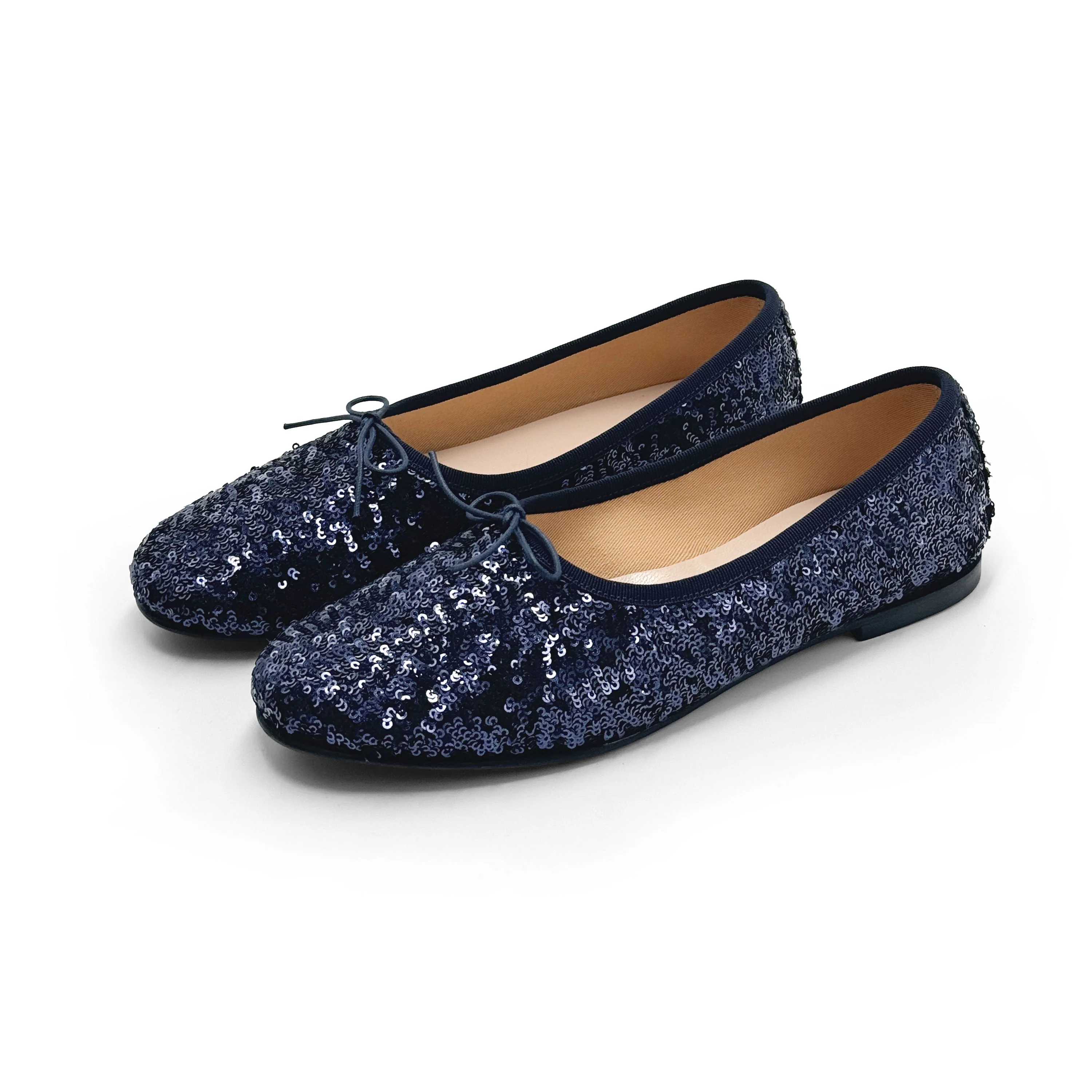 Ballerine accollate con paillettes blu - Image 4