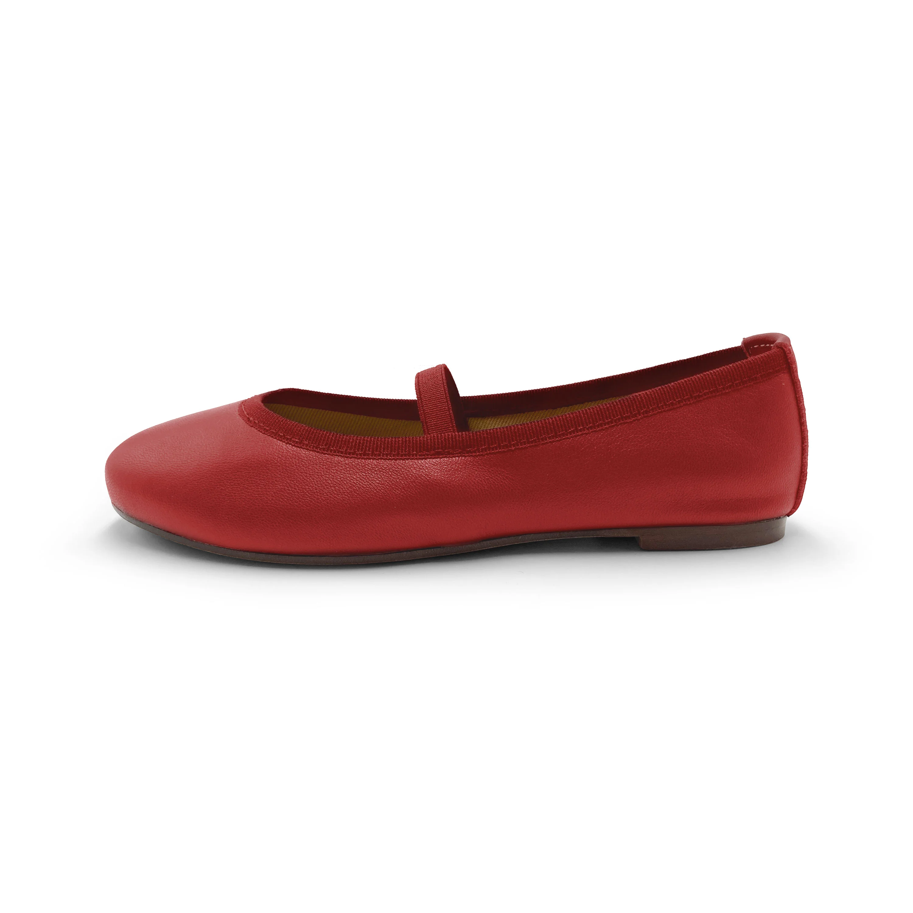 Ballerine bambina rosse in pelle con elastico - Image 4