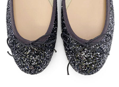 TT GO GREEN Collection - Ballerine glitterate ferro in tessuto ECO - Image 7