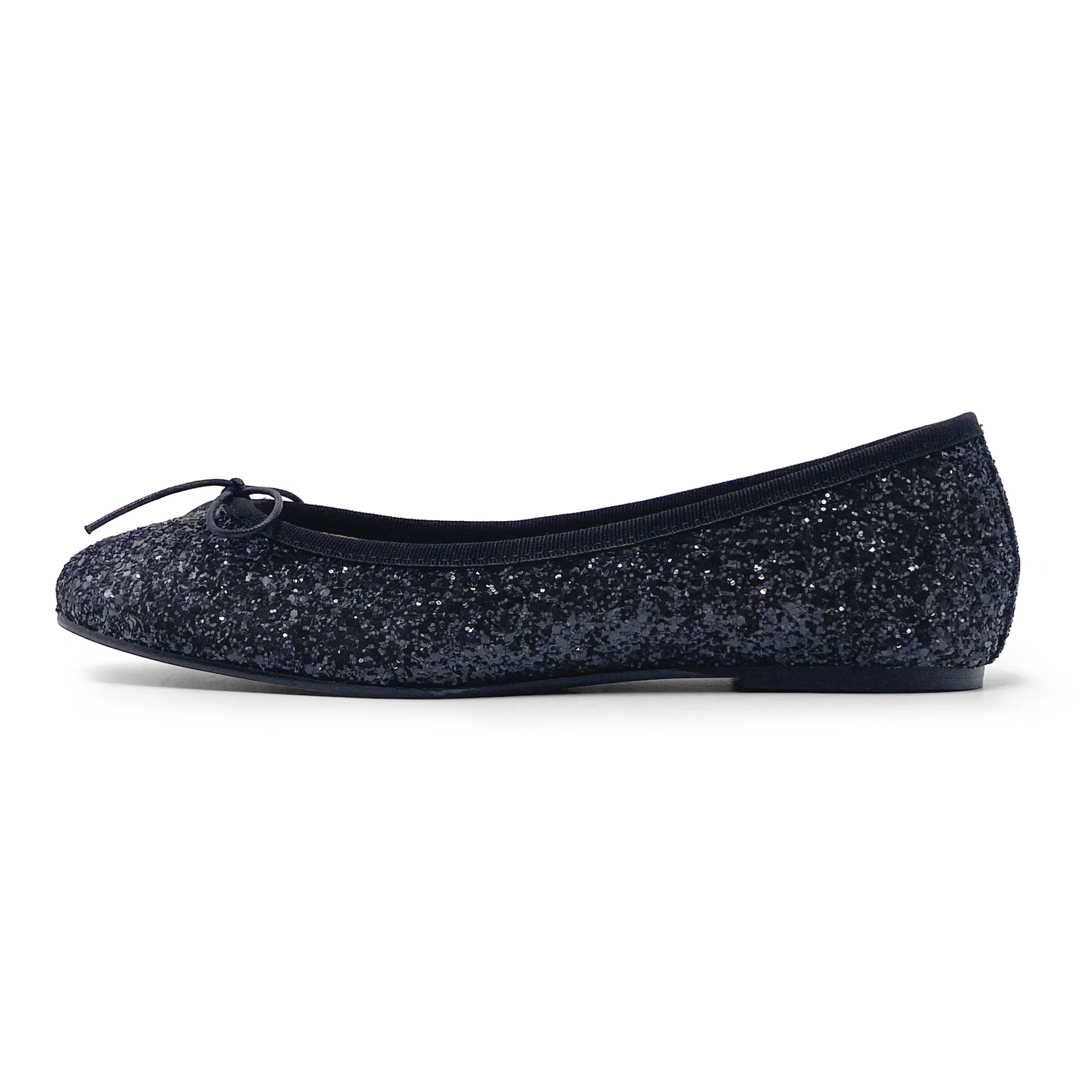 TT GO GREEN Collection - Ballerine nere glitterate in tessuto ECO - Image 4
