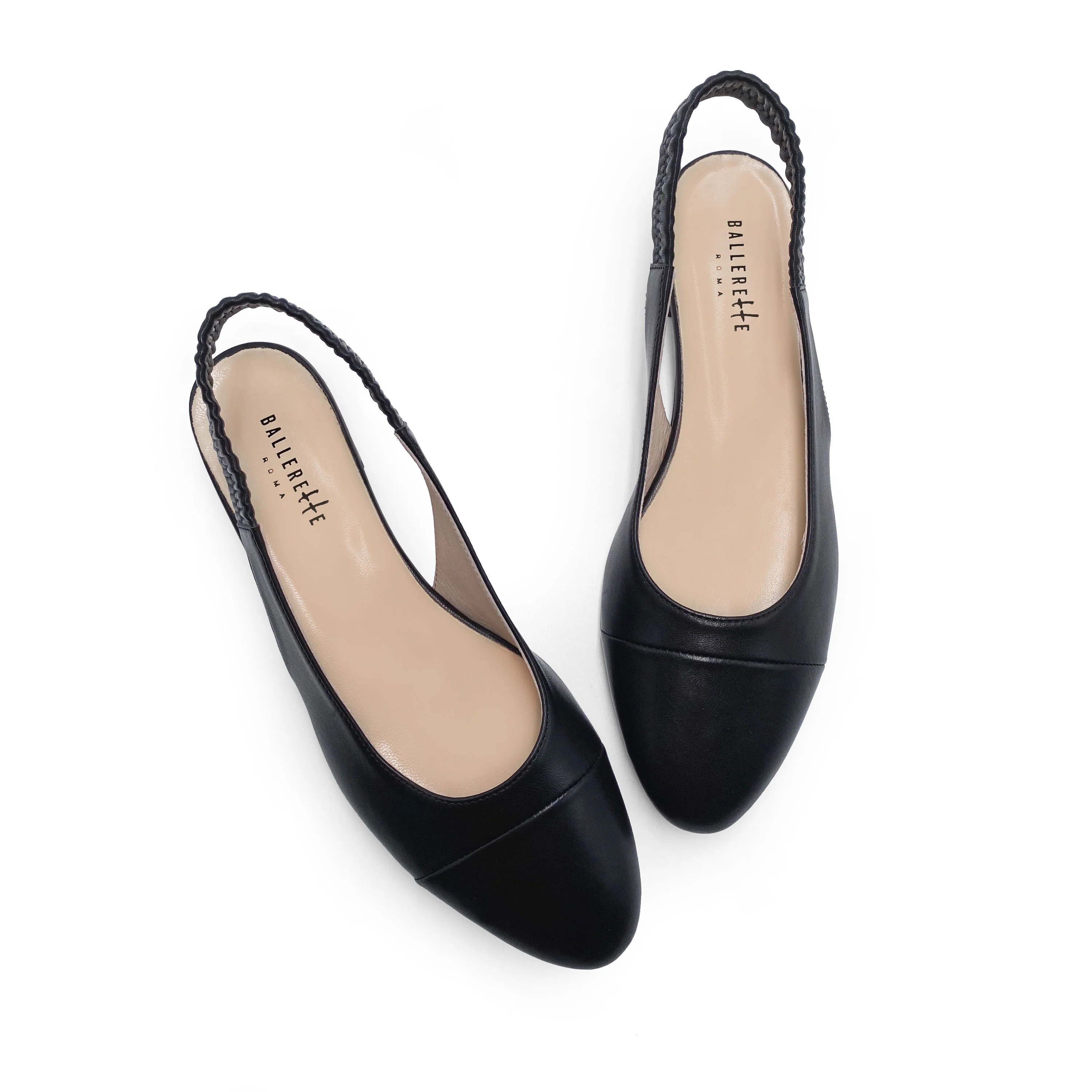 Ballerine slingback in pelle nera - Image 4