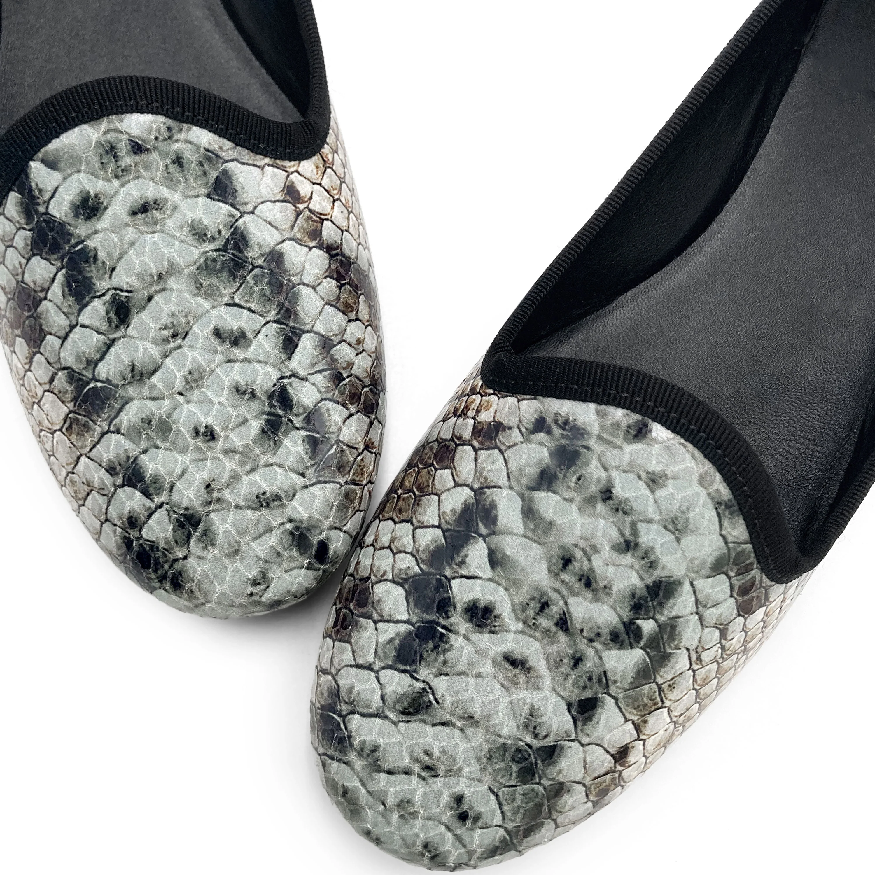 Slippers donna animalier pitonate in pelle - Image 5