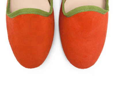Slippers donna in camoscio arancio - Image 5
