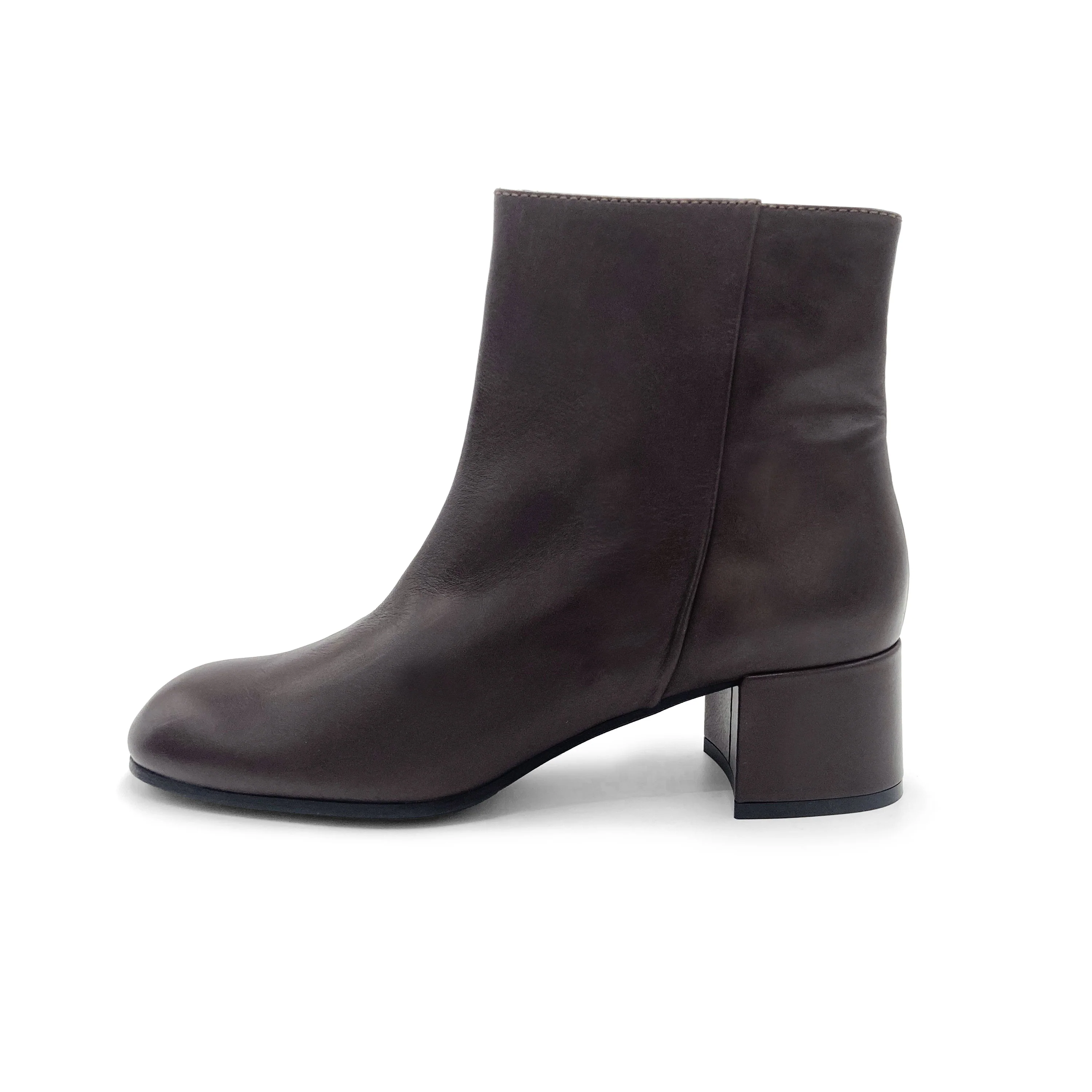 Stivaletti marroni comodi alla caviglia con tacco - Image 3