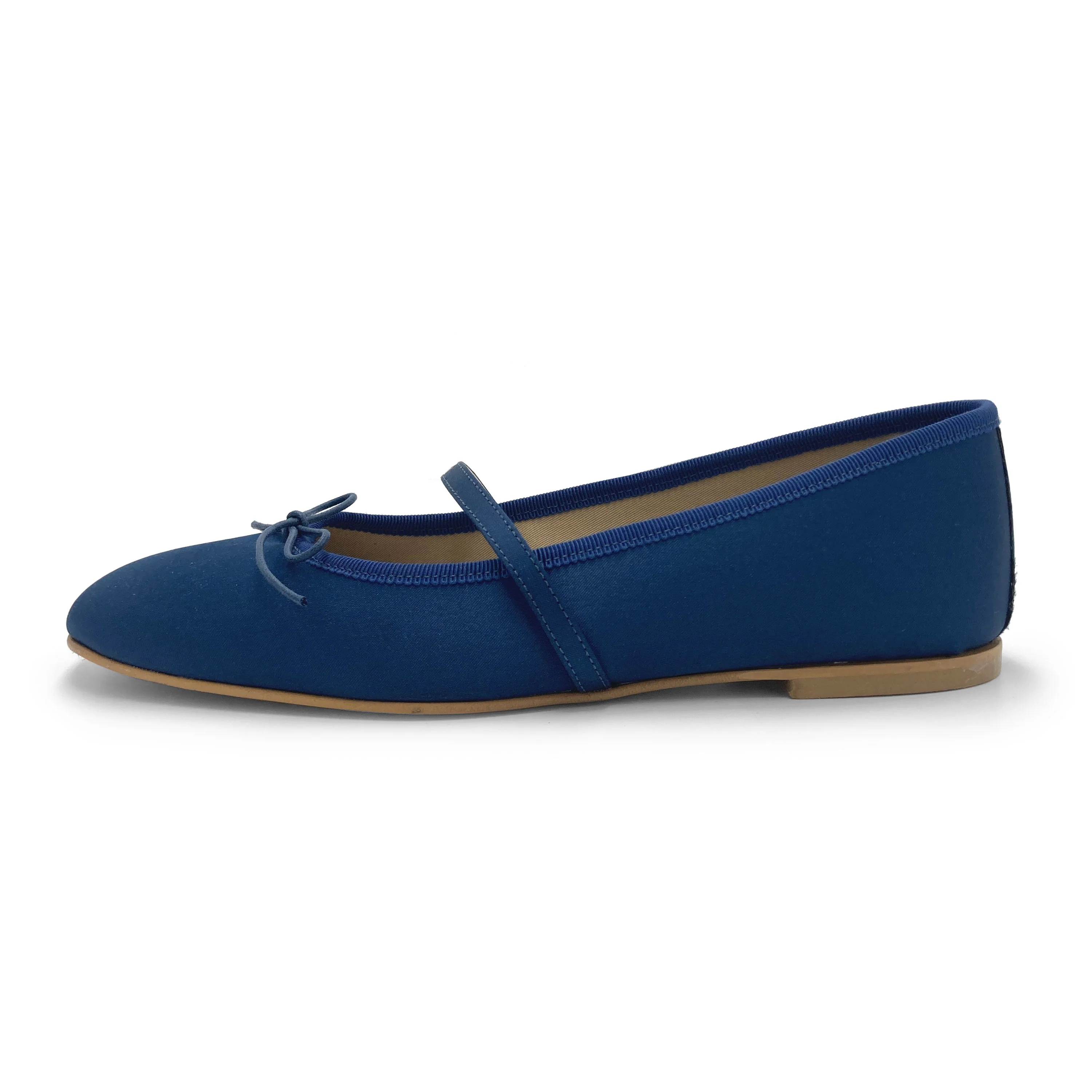 TT GO GREEN Collection - Ballerine Mary Jane blu in raso ECO - Image 4