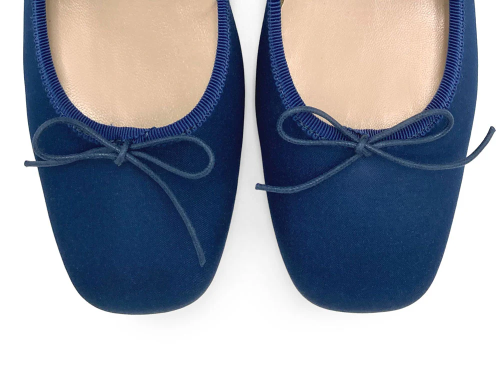TT GO GREEN Collection - Ballerine Mary Jane blu in raso ECO - Image 5