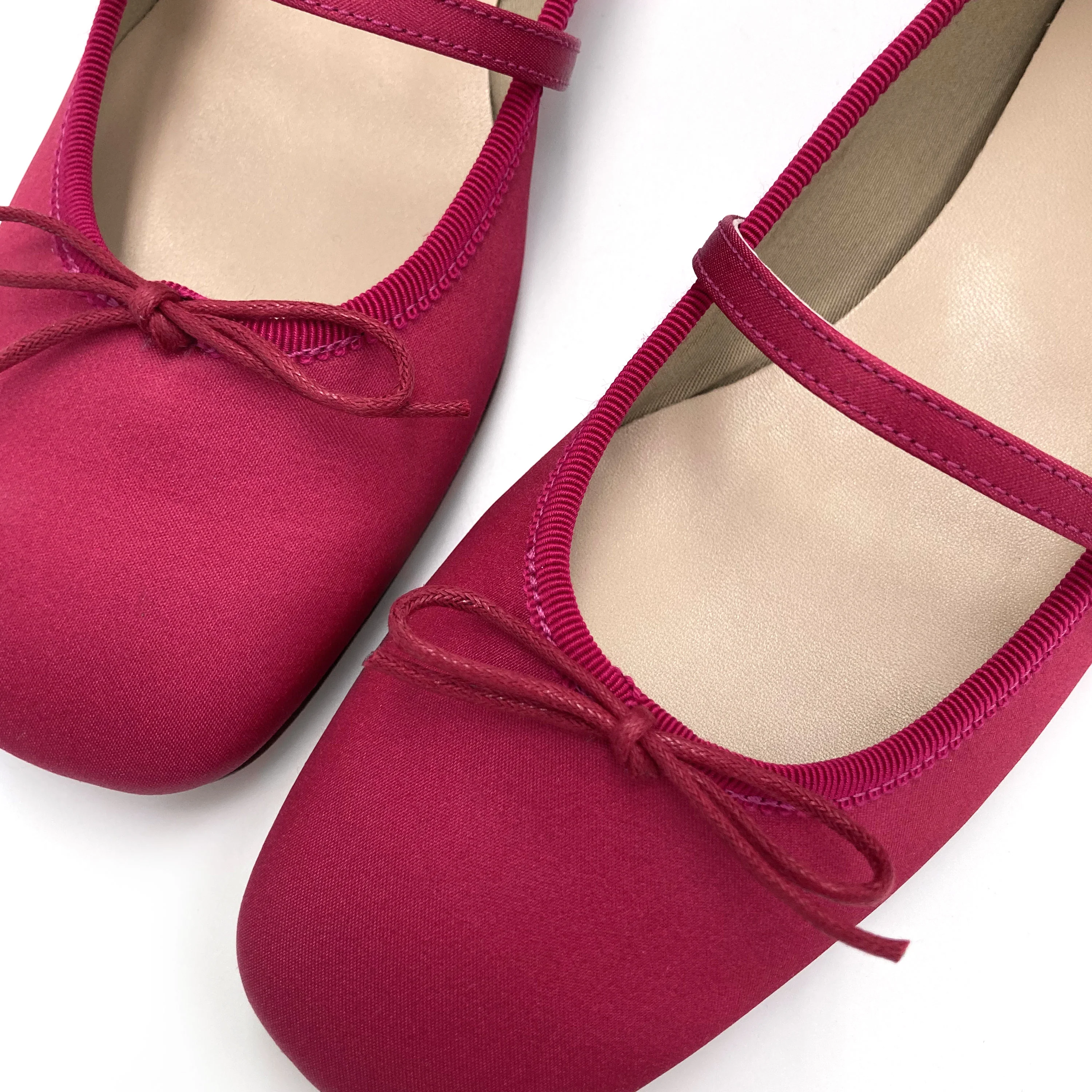 TT Go Green Collection - Ballerine Mary Jane fucsia in raso eco - Image 3