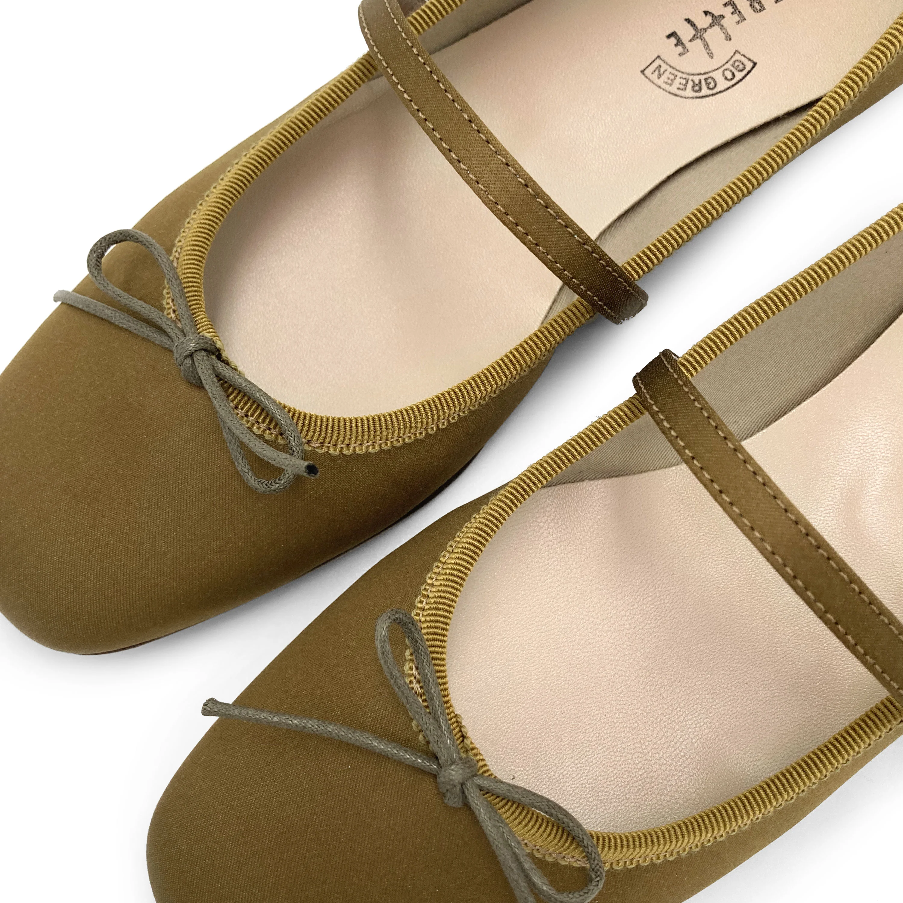 TT Go Green Collection - Ballerine Mary Jane marrone mostrada in raso eco - Image 3