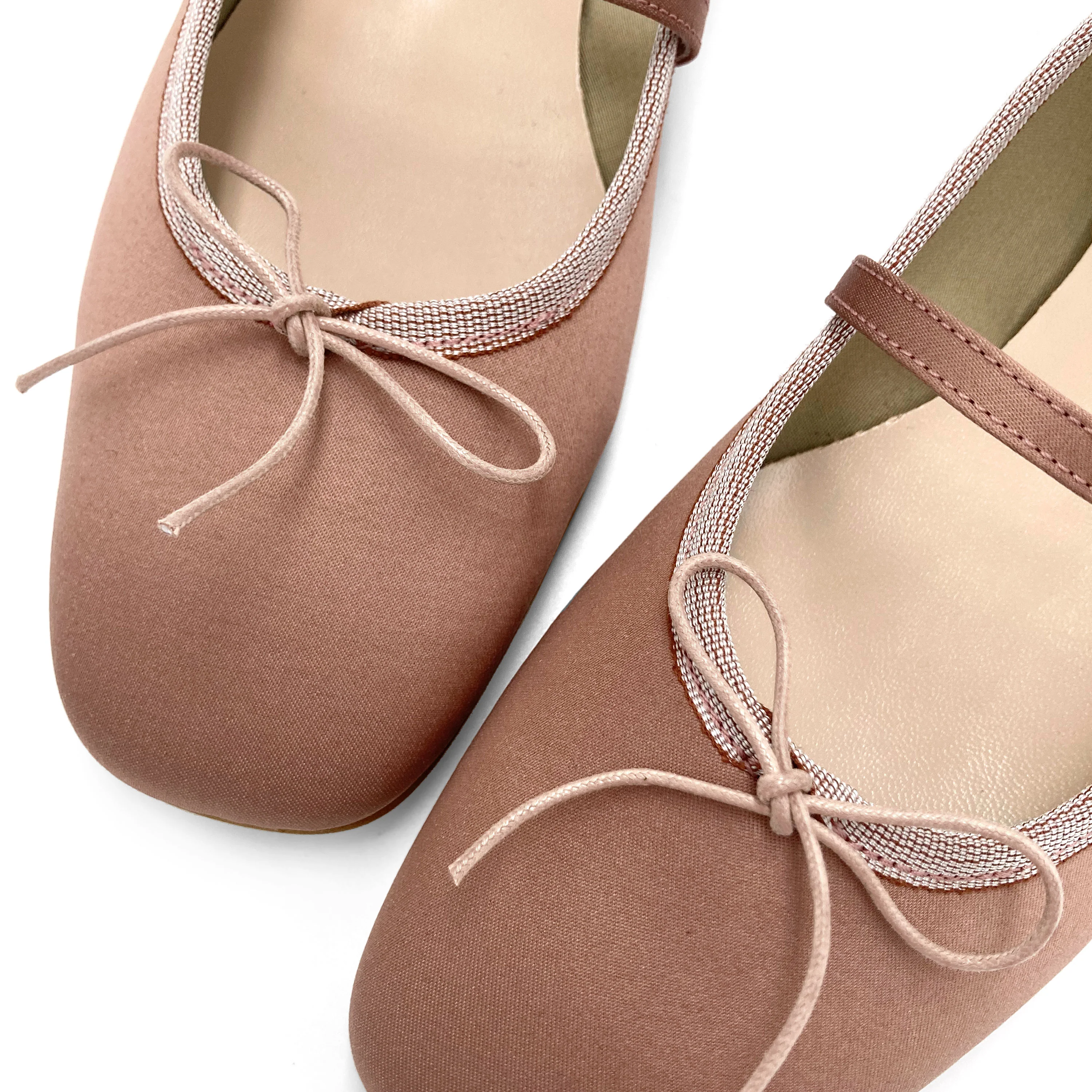 TT GO GREEN Collection - Ballerine Mary Jane rosa antico in raso ECO - Image 3