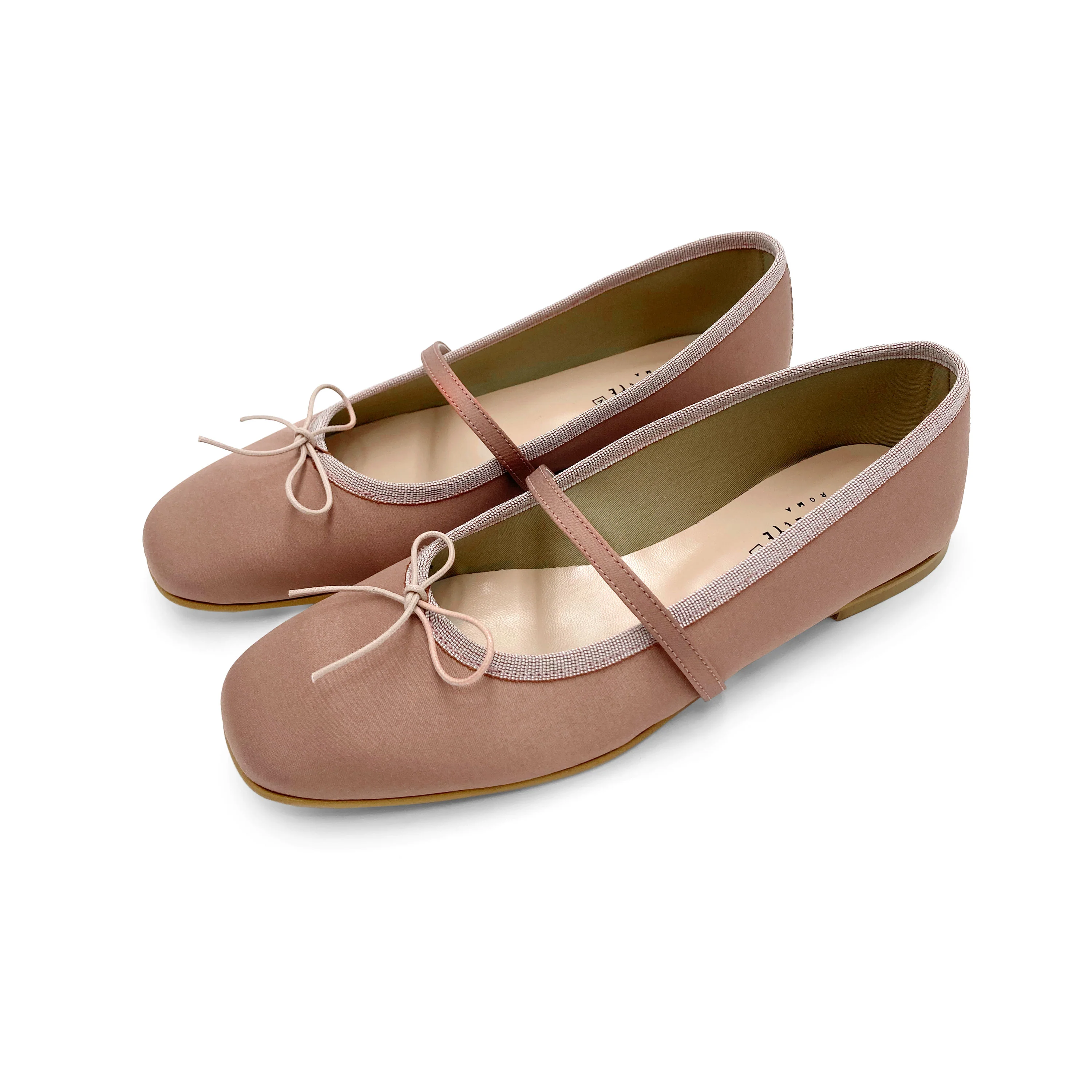 TT GO GREEN Collection - Ballerine Mary Jane rosa antico in raso ECO - Image 5